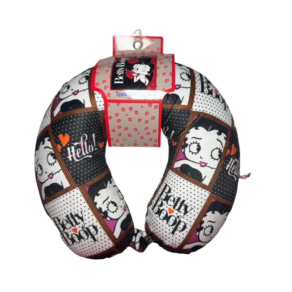 Betty Boop  Travel Neck Pillow - Black and White
